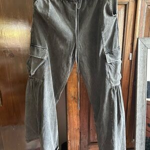 Mineral Gray Cargo Pants cotton